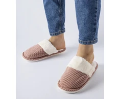 Rožinės šiltos šlepetės Frappier