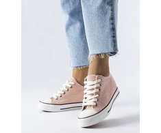 Rožiniai blizgantys sportbačiai Crête