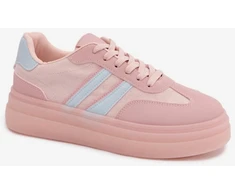 Rožiniai sportbačiai su platforma Step in style