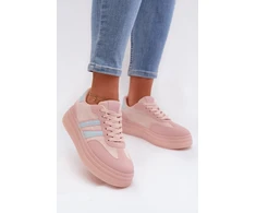 Rožiniai sportbačiai su platforma Step in style