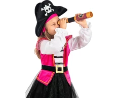 Rožinis piratės kostiumas mergaitėms – Piratai