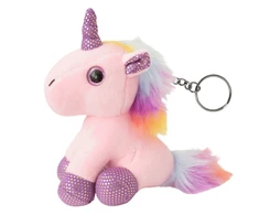 Lean Toys Pliušinis Vienaragio Pakabukas su Metaliniu Žiedu 12 cm