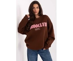 Rudas moteriškas džemperis su užrašu BROOKLYN NYC