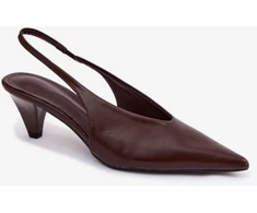 Rudos aukštakulnės basutės Step in style