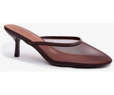 Rudos aukštakulnės basutės Step in style
