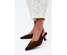 Rudos aukštakulniai bateliai su smailėjančia nosimi Step in style