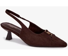 Rudos aukštakulniai bateliai su smailėjančia nosimi Step in style