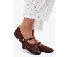 Rudos balerinos su blizgučiais Step in style