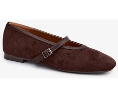 Rudos balerinos su dirželiu Step in style