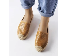 Rudos espadrilės su Geoffrey įspaudais
