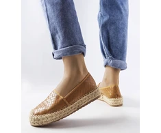 Rudos espadrilės su Geoffrey įspaudais
