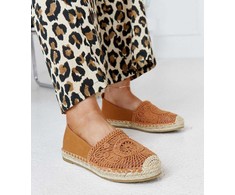 Rudos Kalba siuvinėtos espadrilės