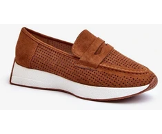 Rudos mokasinai su platforma Step in style