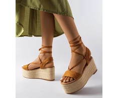 Rudos platforminės espadrilės Silvetta