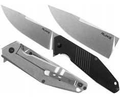 Ruike EDC sulankstomas peilis kasdieniam naudojimui, juodas, su flipperiu, plieno - D191-B