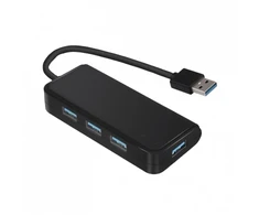 Šakotuvas (HUB), juodas, 4xUSB-A 3.0