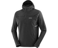 Salomon Sense Aero Hybrid džemperis su pusiau užsegamu užtrauktuku ir gobtuvu LC2429600, juodas, L