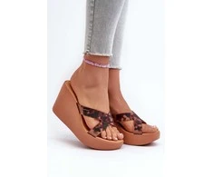 Sandalai su platforma moterims 83520 Ipanema High Fashion“ Stumdomi, rudi