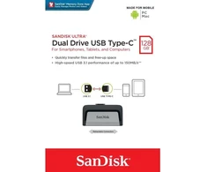SanDisk Ultra SDDDC2-128G-G46 USB atmintinė (128GB; USB 3.1, USB-C; juoda)