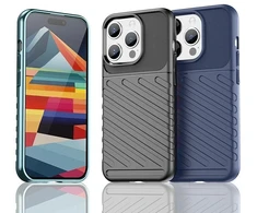 Hurtel Šarvuotas iPhone 15 Pro Thunder – dėklas telefonui, mėlynos spalvos