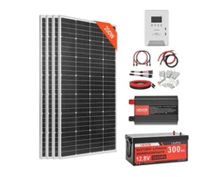 Saulės elektrinės komplektas VEVOR 800W 12V, 300Ah LiFePO₄