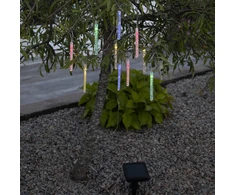 saulės energijos LED girlianda „bubbly“, 10 LED, 180 cm, įvairiaspalvė