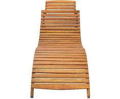 Saulės gultai su čiužinukais, 2vnt., akacijos medienos masyvas