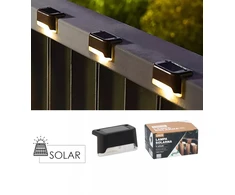 Saulės šviestuvų rinkinys „Linus“ – 4 vnt., LED, šiltai balta šviesa
