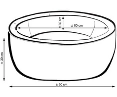 Sausas baseinas su kamuoliukais, 30 cm, smėlio spalvos