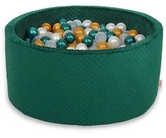 Sausas baseinas su kamuoliukais, žalias, 40 cm, 200 vnt.