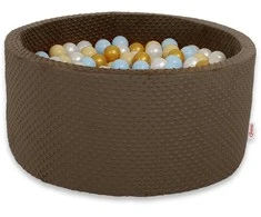 Sausas baseinas vaikams su kamuoliukais, rudas, 200 vnt.