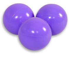 Sauso baseino plastikiniai kamuoliukai, 50 vnt., levandų spalvos