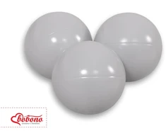 Sauso baseino plastikiniai kamuoliukai, 50 vnt., šviesiai pilki