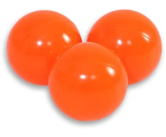 Sauso baseino plastikiniai kamuoliukai, 50 vnt., neoniniai oranžiniai