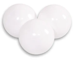 Sauso baseino plastikiniai kamuoliukai, 50 vnt., balti