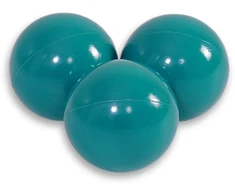 Sauso baseino plastikiniai kamuoliukai, 50 vnt., tamsiai turkio