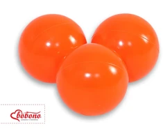 Sauso baseino plastikiniai kamuoliukai, 50 vnt., neoniniai oranžiniai