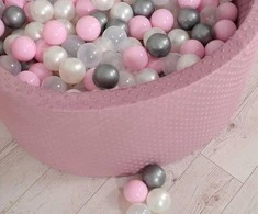 Sausų baseinų kamuoliukų baseinas pastelinės violetinės spalvos