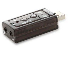 Ausinės SAVIO ak-01 Išorinė garso plokštė (USB 2.0)