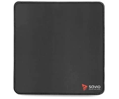 SAVIO žaidimų pelės kilimėlis 250x250x2mm, apsiūti kraštai, juoda versija Turbo Dynamic S