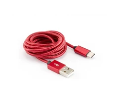 Sbox USB-A–USB-C laidas 1,5 m, raudonas
