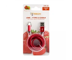 Sbox USB-A–USB-C laidas 1,5 m, raudonas