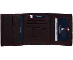 SEVILLA Mažas moteriškas odinis piniginė Canaletto bordo lakuotas RFID