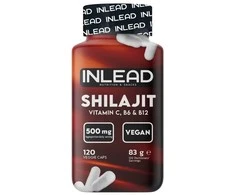 Shilajit kapsulės 500 mg su vitaminu C, B6 ir B12 (120 kaps.) INLEAD
