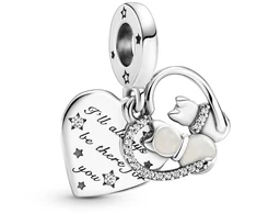 Sidabrinė charms-zawieszka Pandora Koty i serce 799546C01
