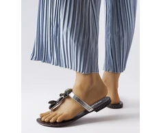 Sidabrinės elegantiškos Zarattini šlepetės