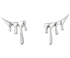Sidabriniai auskarai Drip