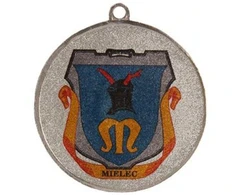 Sidabrinis medalis su vieta 50 mm emblemai – plieno medalis su „Luxor Jet“ spauda
