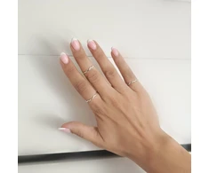 Sidabrinis žiedas Curved