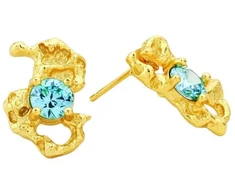 Sidabro auskarai Luxe Gold